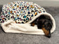 Fleece Dog Snuggle Sack: Padded Cuddle Bed