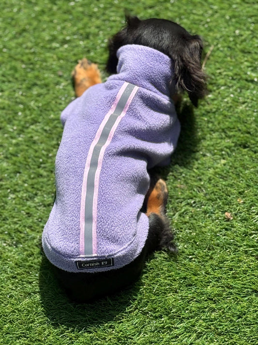 Reflective Fleece Dachshund Jumper: Washable Dog Coat