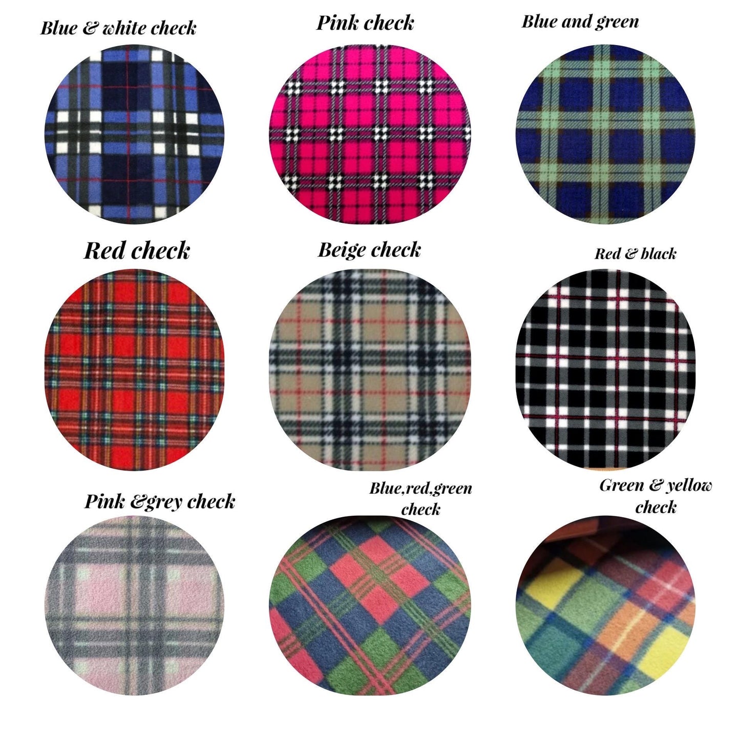 Dachshund Tartan Fleece Snood: Dog Neck Warmer