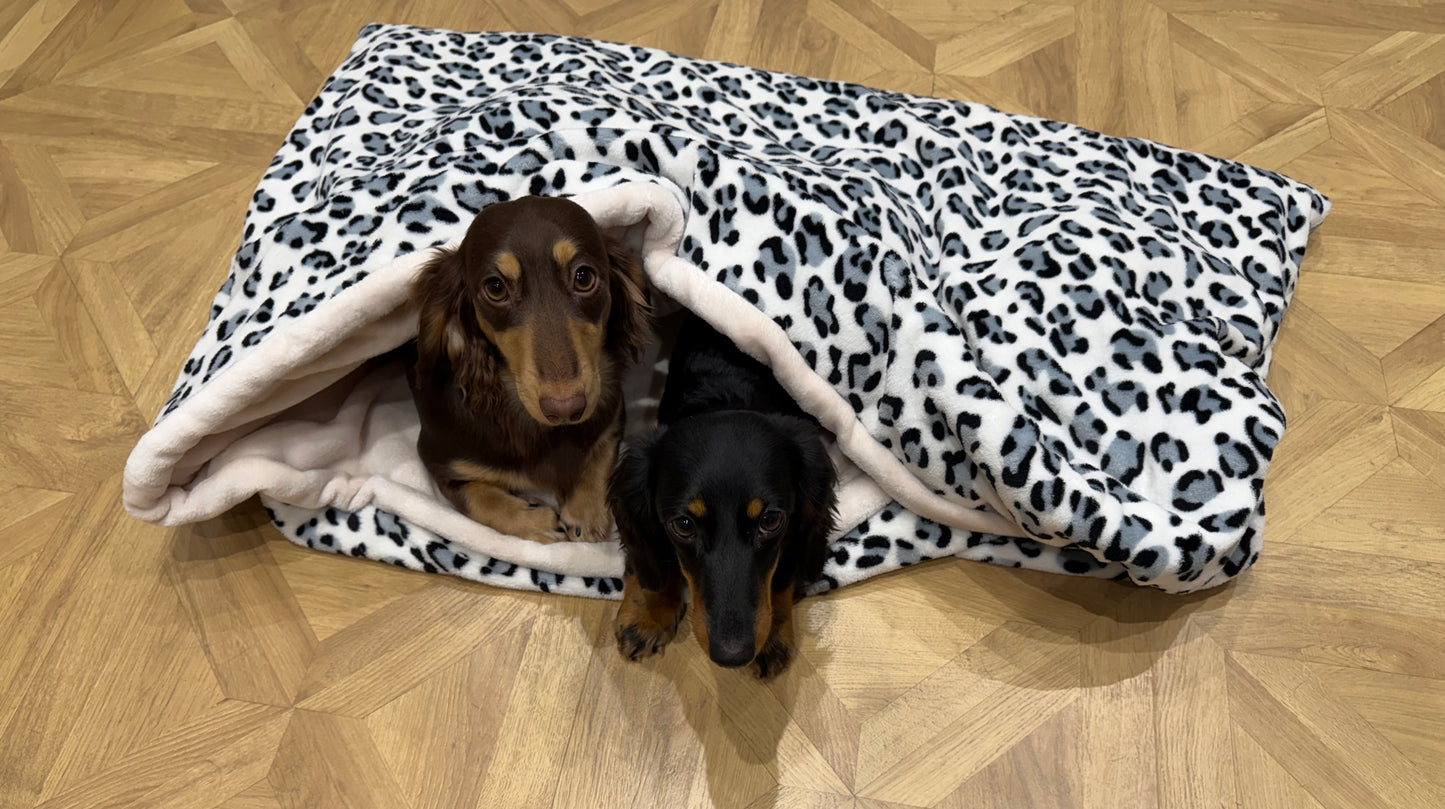 Fleece Dog Snuggle Sack: Padded Cuddle Bed