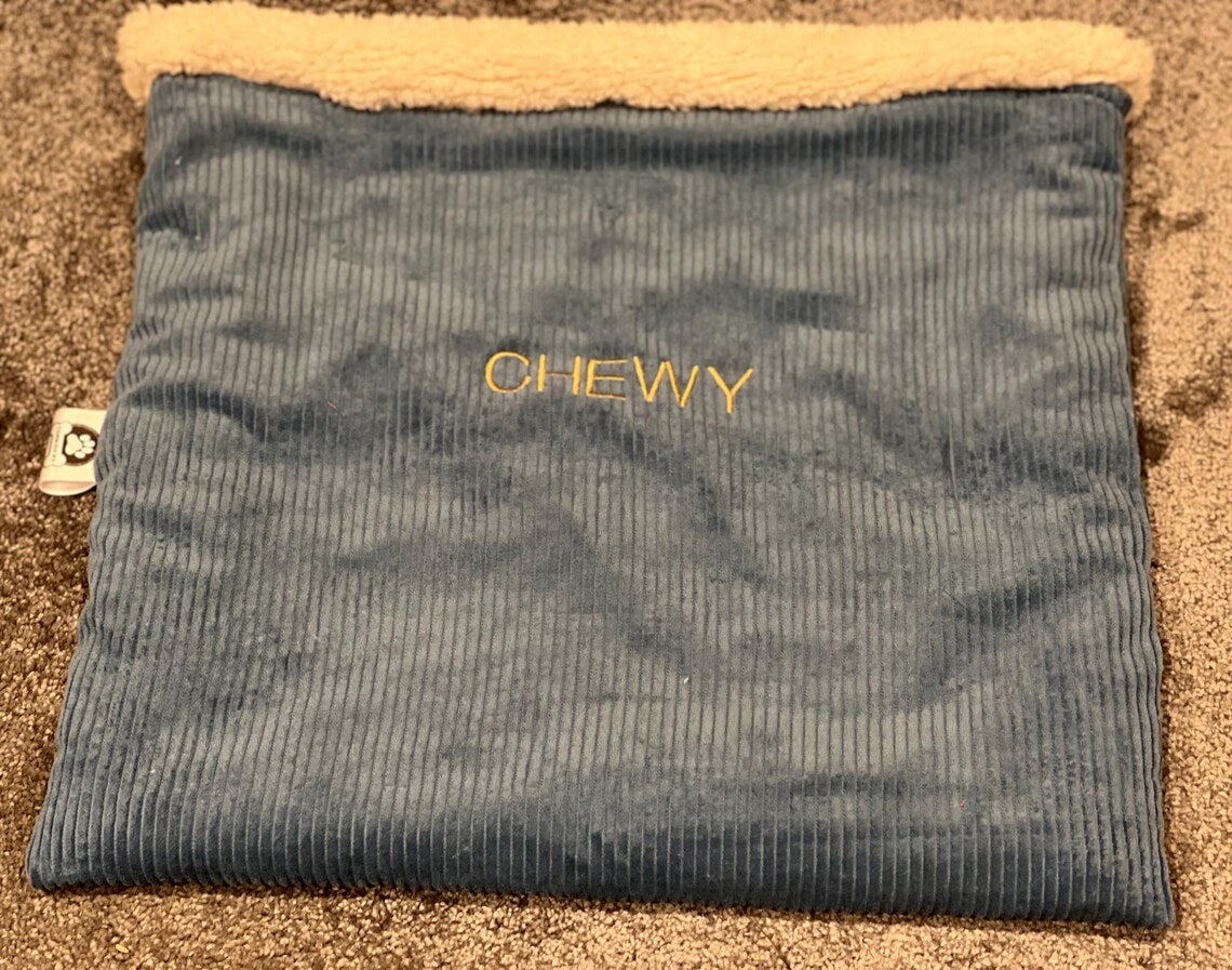 Corduroy Dog Snuggle Sack: Fleece Lined Puppy Warmer