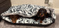 Corduroy Dachshund Bed Cave: Sherpa Fleece Snuggle Sack, Personalized Dog Sleeping Bag