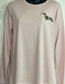 Embroidered Dachshund Long Sleeve T-Shirt: Dog Lover Gift