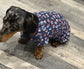 Dachshund Nautical Print Jersey: Washable Dog Jumper