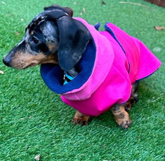 Waterproof Dachshund Coat: Fleece Lined, Mud Repellent