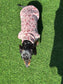 Floral Dachshund Fleece Jumper: Washable Dog Sweater