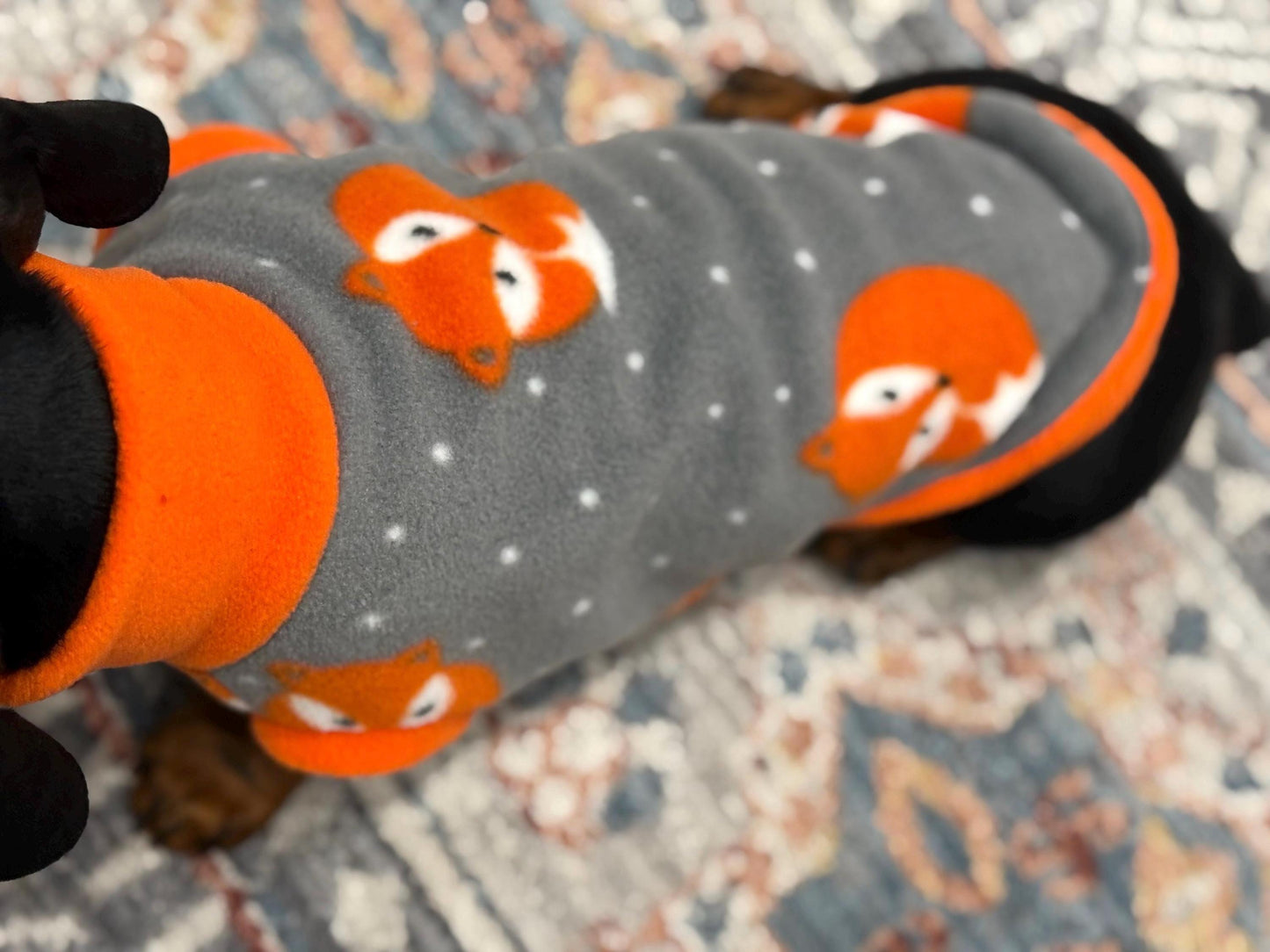Personalized Dachshund Fleece Jumper: Water & Mud Repellent Dog Coat