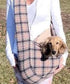 Polar Fleece Dog Sling Carrier: Small Dog & Puppy Travel Bag