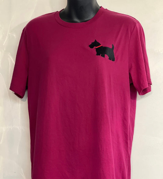 Embroidered Scottie Dog T-Shirt: Personalized Dog Lover Top