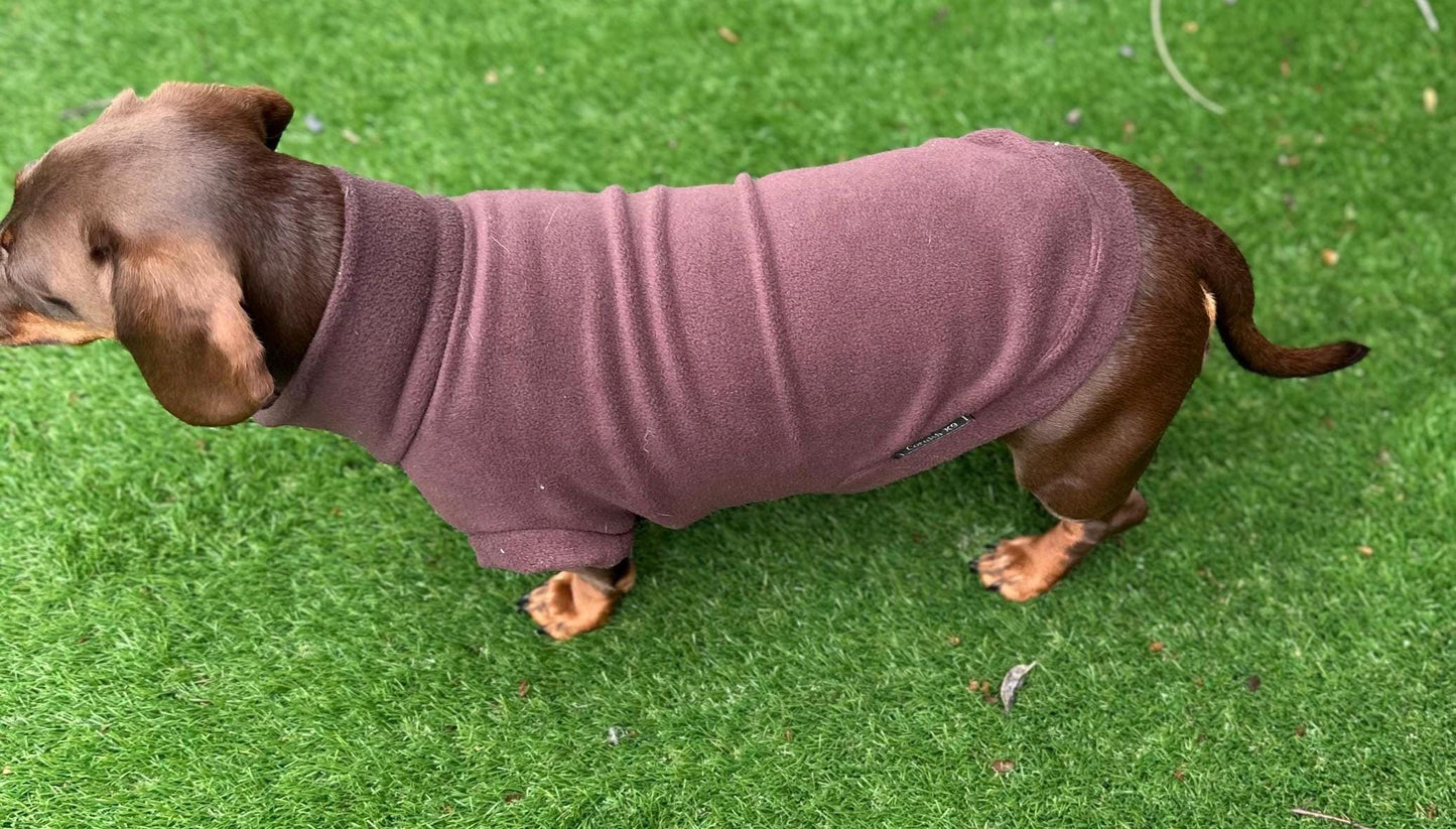 Waterproof Dachshund Fleece Jacket: Mud Repellent Soft Shell Tummy
