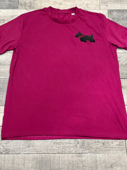 Embroidered Scottie Dog T-Shirt: Personalized Dog Lover Top
