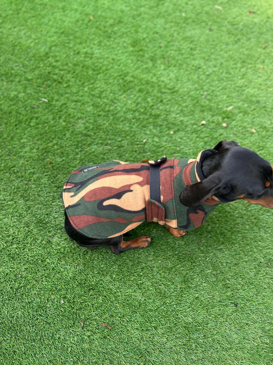 Fleece Dachshund Coat: Water Repellent Dog Jumper, Chest Cover