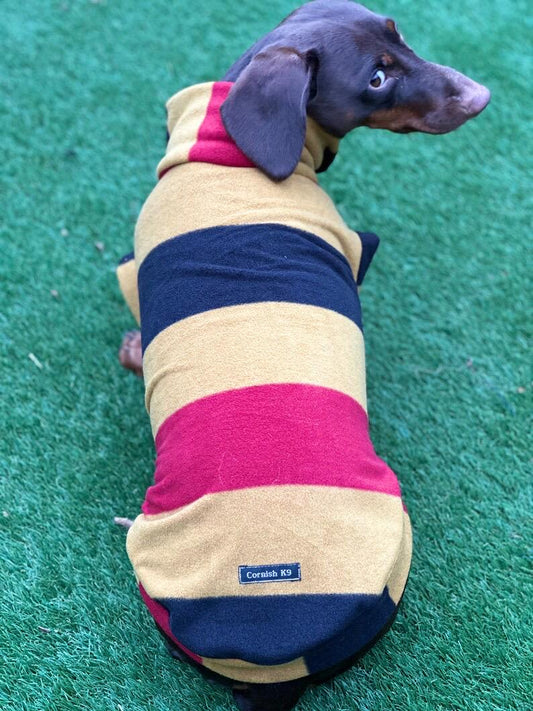 Dachshund Fleece Dog Jumper: Breathable, Washable, Open Neck