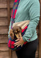 Polar Fleece Dog Sling Carrier: Small Dog & Puppy Travel Bag