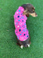 Dachshund Heart Fleece Dog Coat: Water Repellent, Breathable Jumper