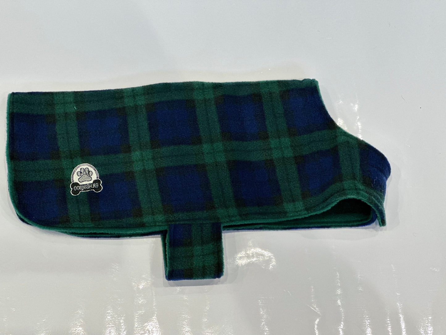 Tartan Fleece Dachshund Dog Coat: Water Repellent, Handmade