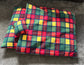 Fleece Dog Bed Cave: Snuggle Sack with Sherpa Lining.
