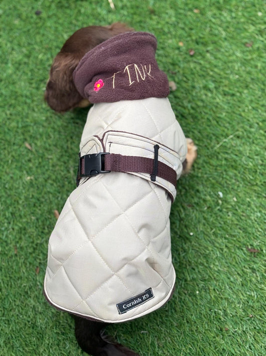 Waterproof Quilted Dachshund Coat: Fleece Lined Winter Dog Coat