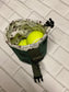 Paw Print Dog Ball Launcher Sling Bag: Waterproof Treat Pouch