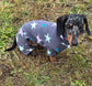 Miniature Dachshund Fleece Onesie: Water Repellent Dog Jumpsuit