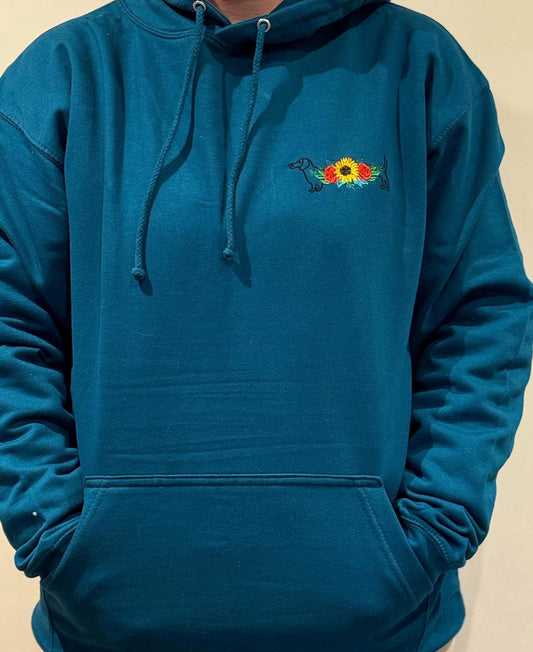 Embroidered Dachshund Hoodie: Personalized Dog Lover Gift