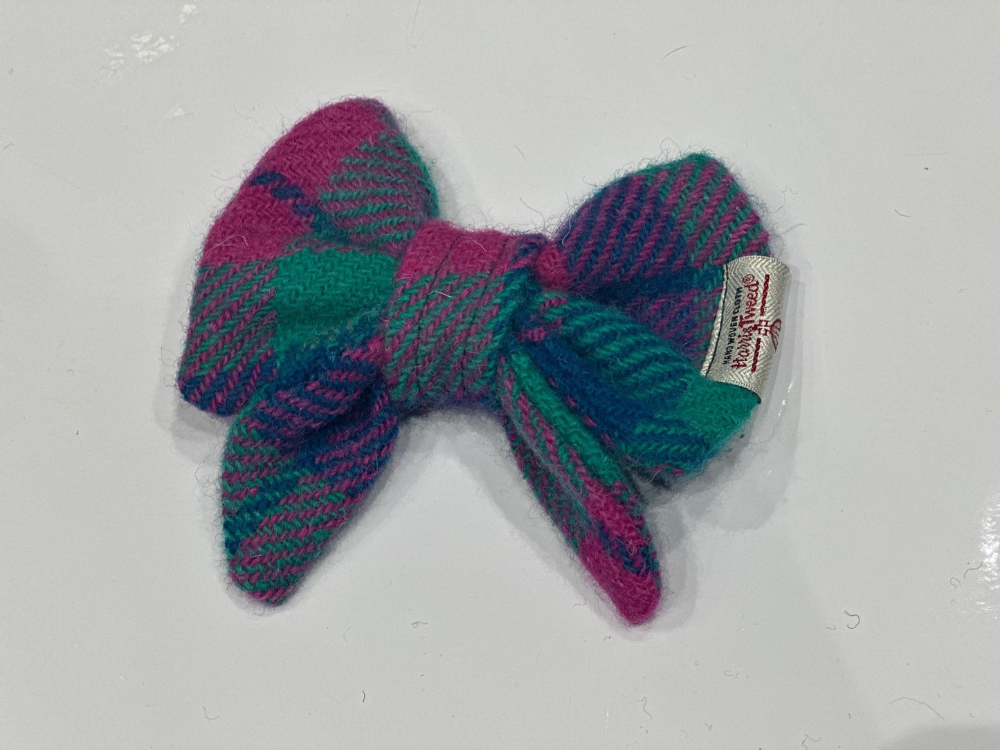 Harris Tweed Dog Sailor Bow: Handmade Pet Collar Accessory
