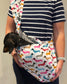 Dachshund Print Dog Sling: Lightweight Cotton Puppy Carrier