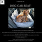 Waterproof Quilted Dog Car Seat: Sherpa Fleece Cushion, Adjustable Straps.