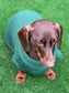 Cable Knit Dachshund Jumper: Soft Jersey Fleece, Cornish K9