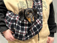 Fleece Dog Sling Carrier: Small Breeds, Dachshund, Italian Greyhound
