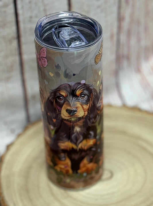 Dachshund 20oz Skinny Tumbler: Dog Breed Water Bottle