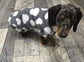 Dachshund heart Fleece coat ,dog jumper ,breathable dog jumper, dog jacket,washable dog jumper,Water & Mud Repellent dog suit