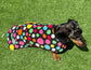 Polka Dot Dachshund Fleece Dog Coat: Double Layered, Breathable, Washable