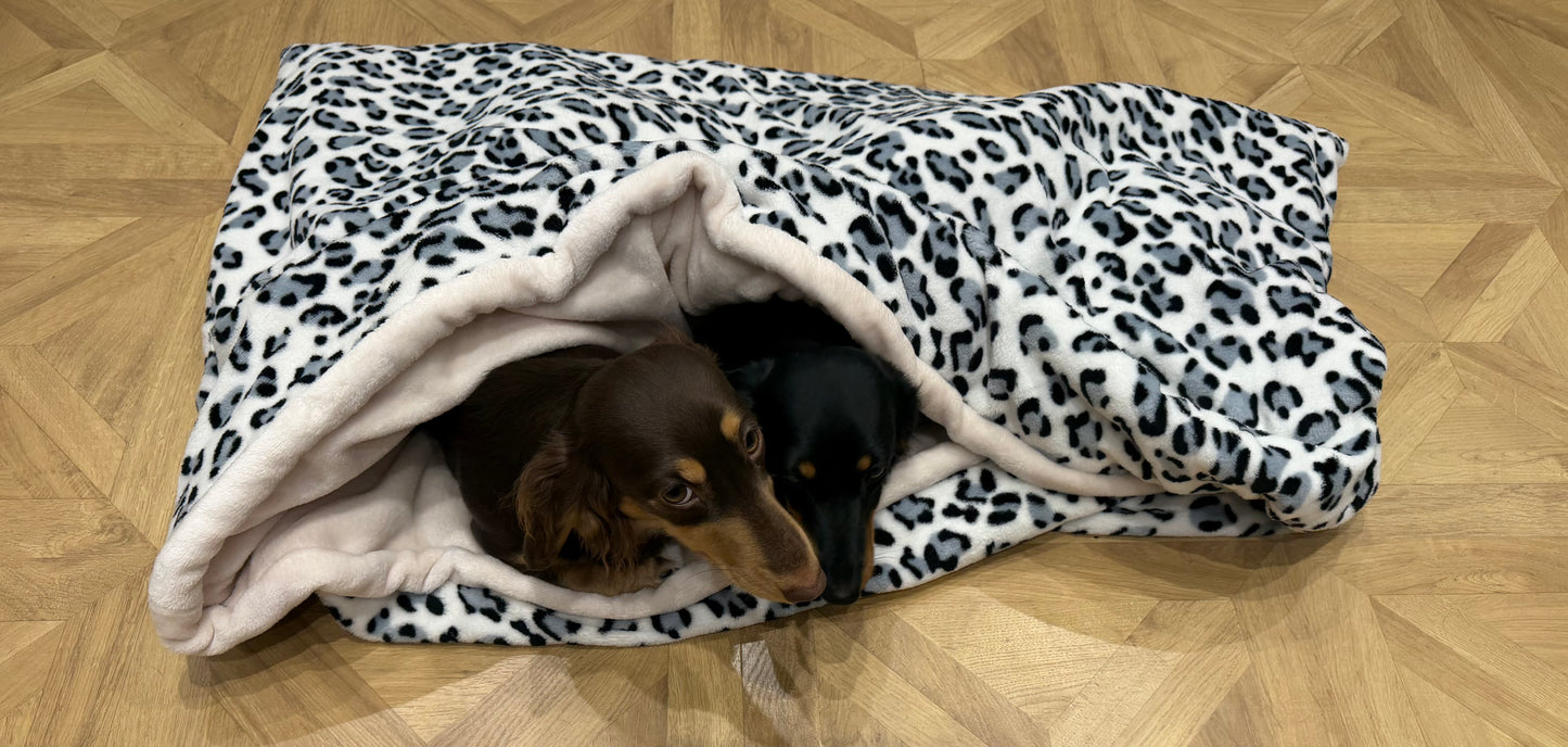 Fleece Dog Snuggle Sack: Padded Cuddle Bed