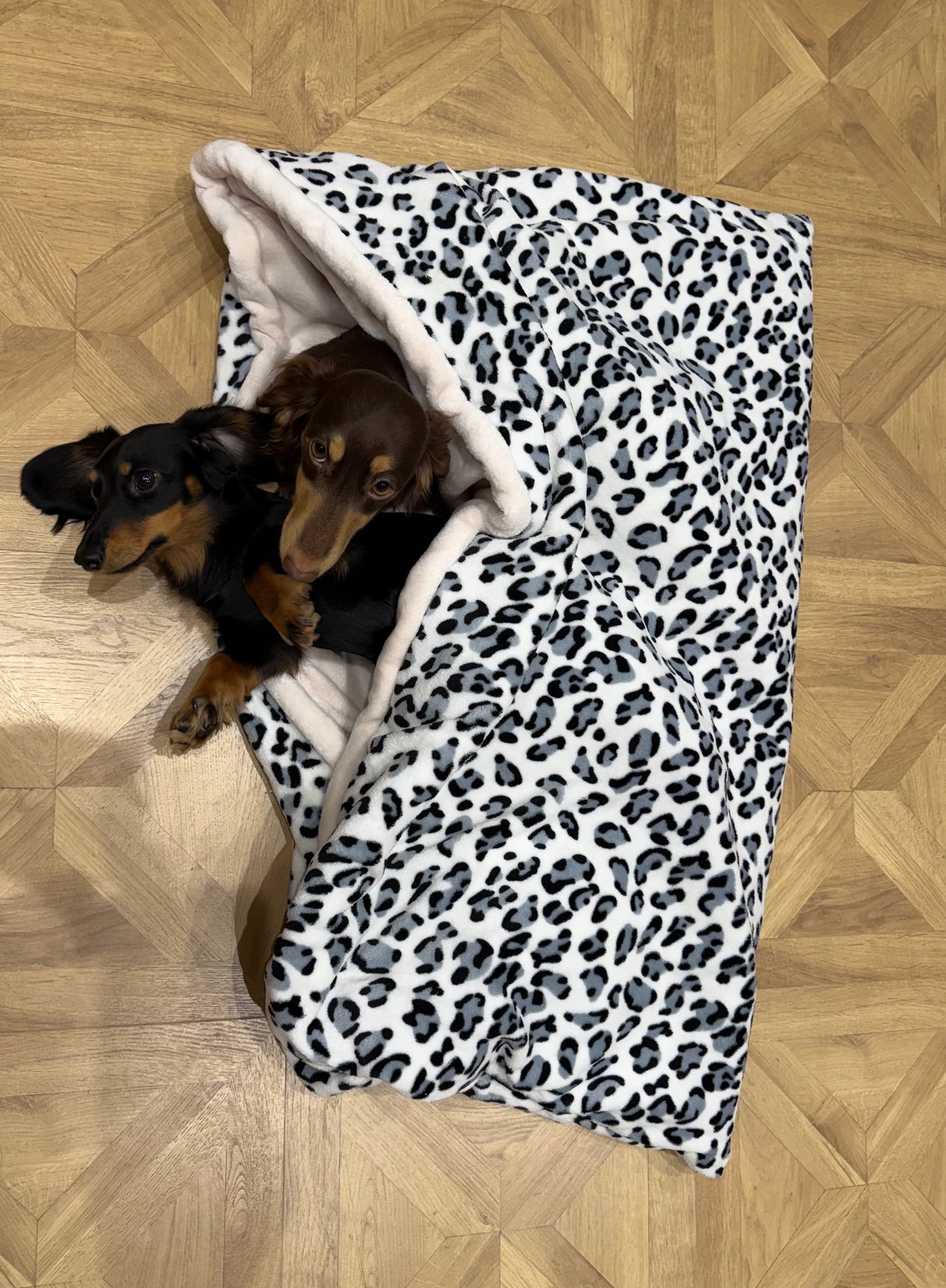 Fleece Dog Snuggle Sack: Padded Cuddle Bed