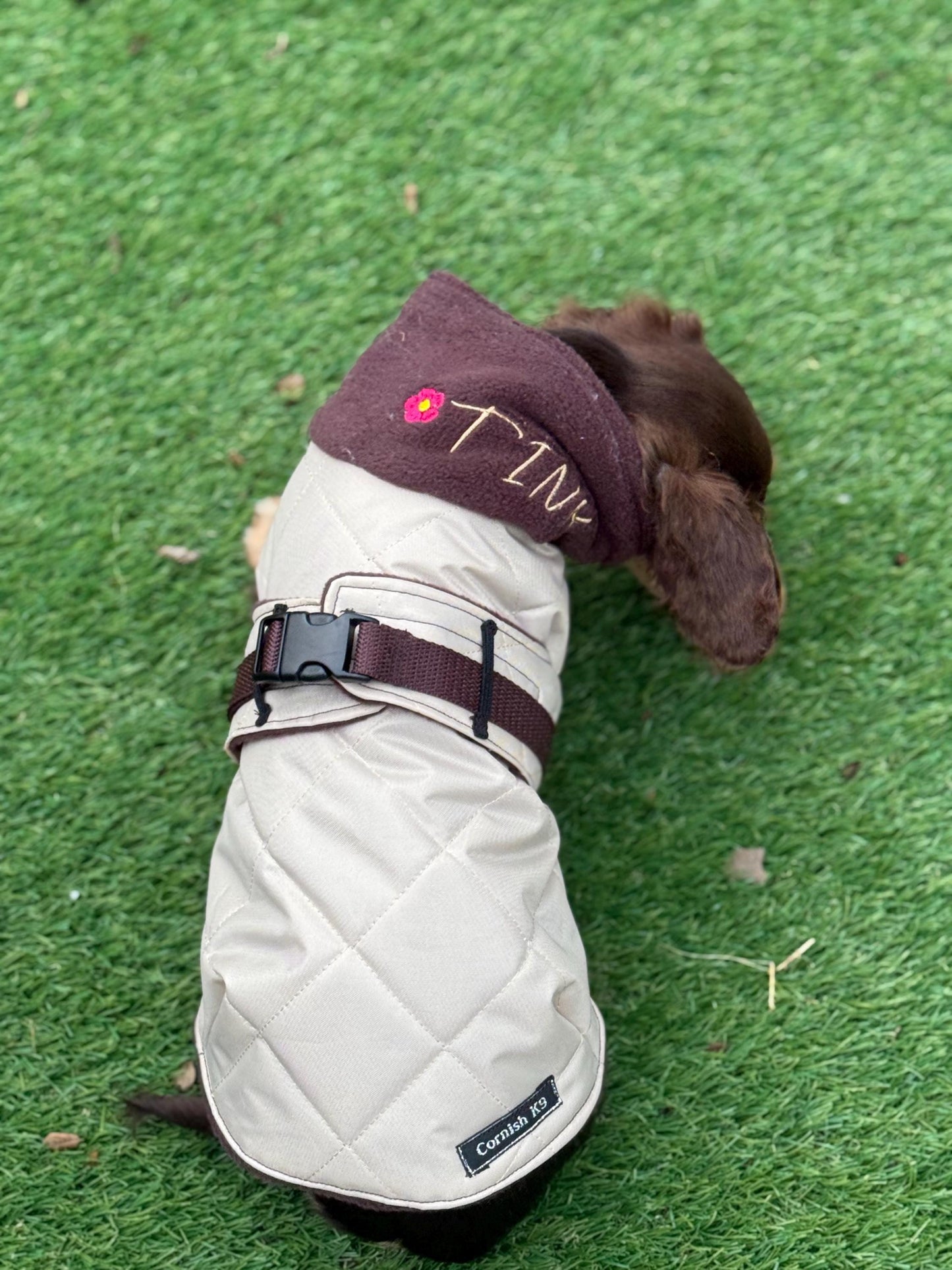 Waterproof Quilted Dachshund Coat: Fleece Lined Winter Dog Coat