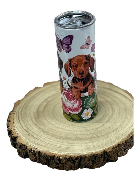 Dachshund 20oz Skinny Tumbler: Dog Breed Water Bottle