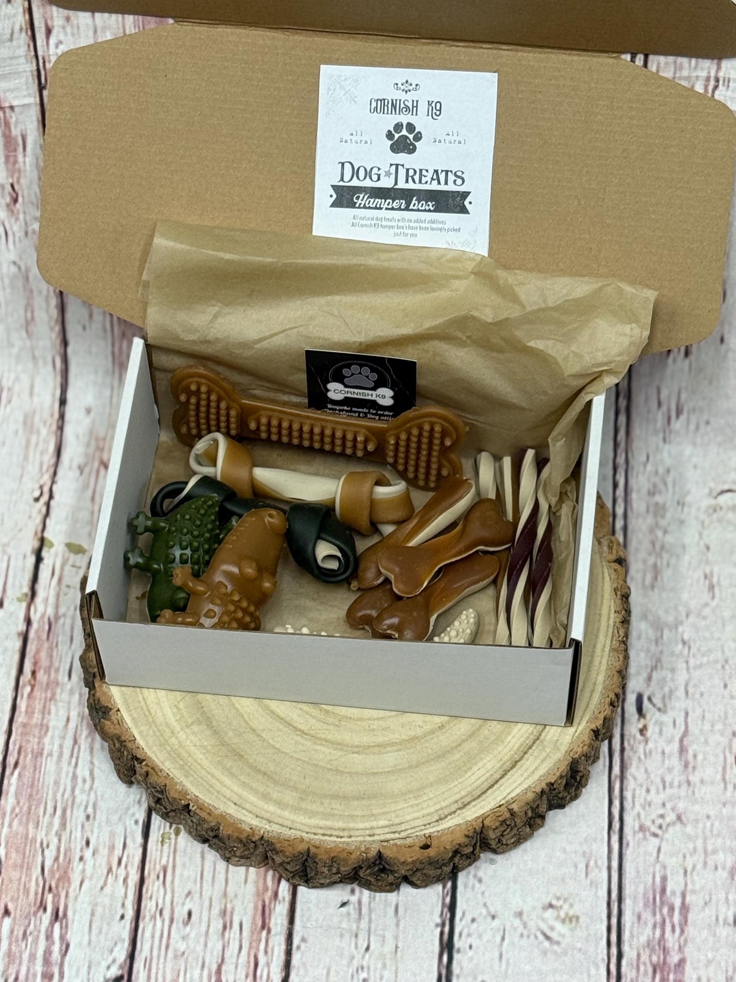 Peanut Butter Dog Treat Box: Natural Chews, Grain-Free, Made in UK