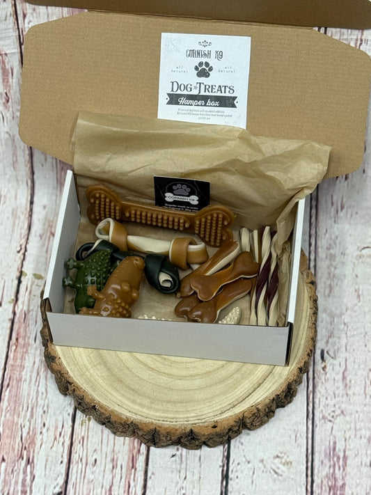 Peanut Butter Dog Treat Box: Natural Chews, Grain-Free, Made in UK