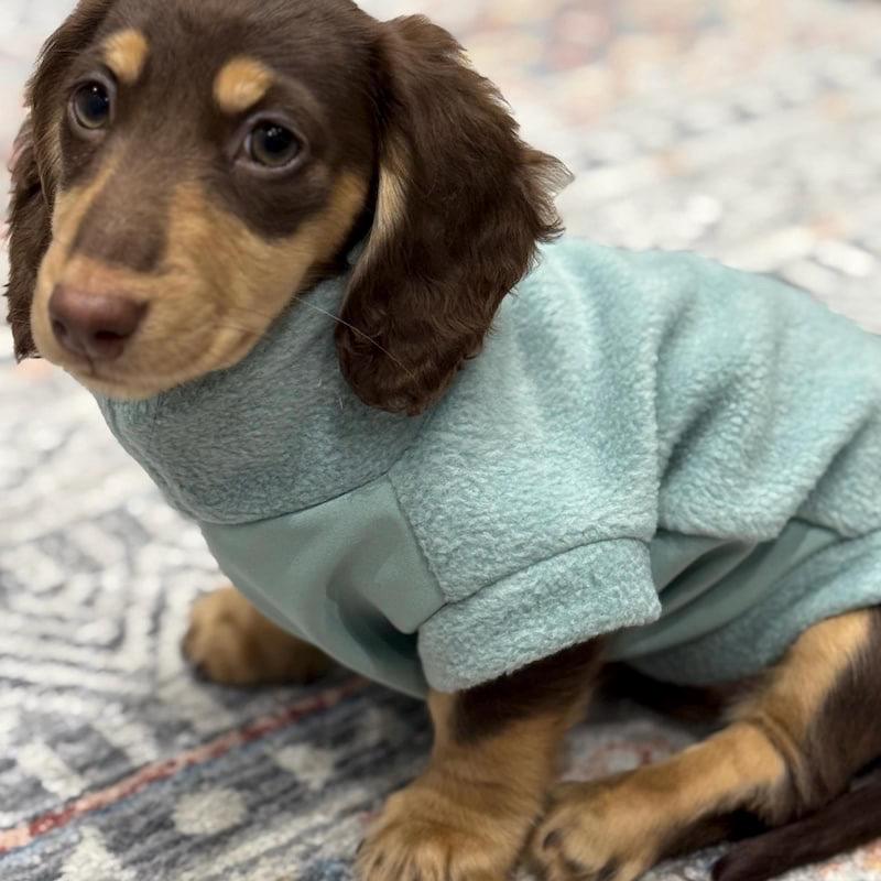 Waterproof Dachshund Fleece Jacket: Mud Repellent Soft Shell Tummy