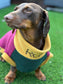 Personalized Dachshund Fleece Jumper: Water & Mud Repellent, Embroidered Name