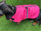 Flo Pink Quilted Dachshund Dog Coat: Waterproof Winter Jacket