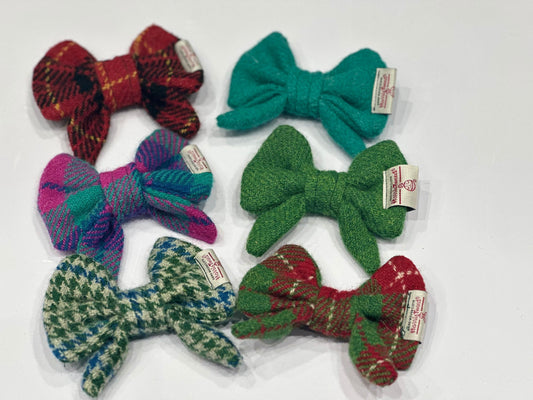 Harris Tweed Dog Sailor Bow: Handmade Pet Collar Accessory
