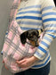 Polar Fleece Dog Sling Carrier: Small Dog & Puppy Travel Bag