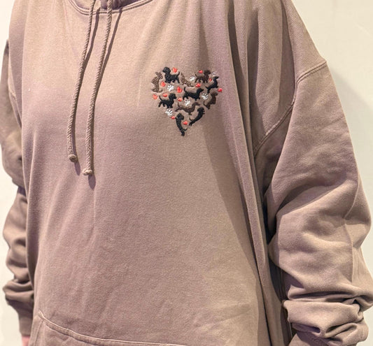 Embroidered Dachshund Hoodie: Personalized Dog Lover Gift