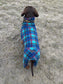 Tartan Fleece Dachshund Onesie: Water Repellent Dog Jumpsuit