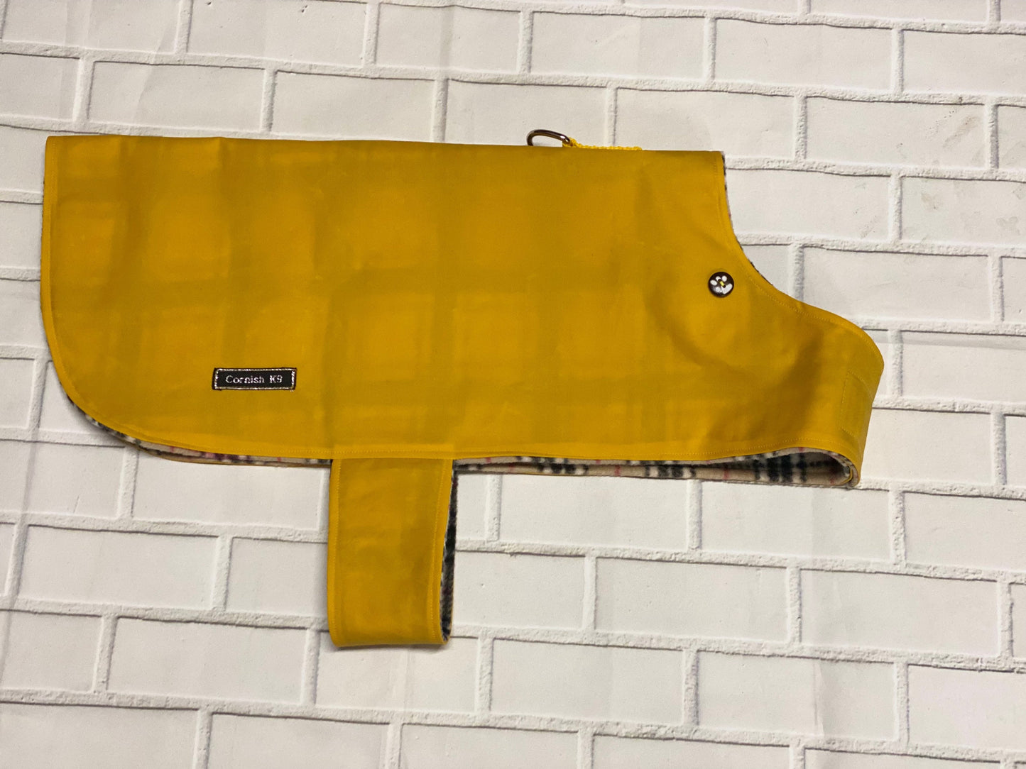 Waxed Cotton Dachshund Dog Coat: Waterproof Fleece Lined Winter Wear