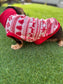 Dachshund Christmas Fleece Jumper: Water Repellent Dog Coat