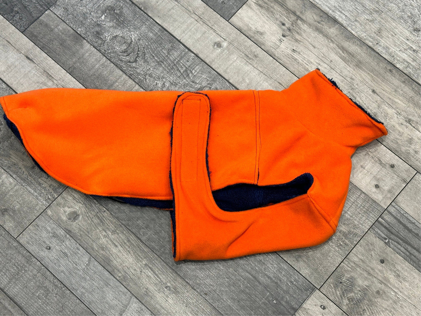 Dachshund Fleece Dog Drying Coat: Absorbent Terry Lined, Washable Jumper