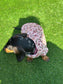 Floral Dachshund Fleece Jumper: Washable Dog Sweater